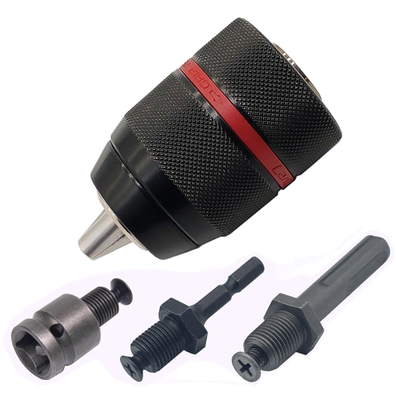 Metal Heavy Duty 1/2-20UNF 13mm Keyless Drill Chuck Hex Shank/SDS/Socket Square Female Adaptor Hardware Tool Professional