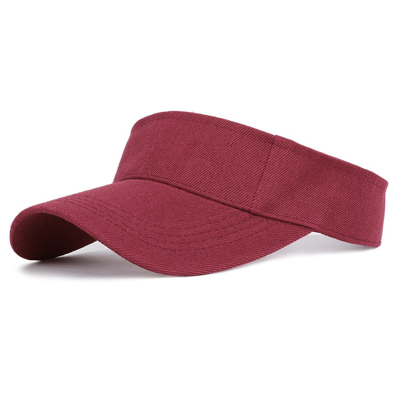 Summer Sun Hats Men Women Cotton Adjustable Visor UV Protection Top Empty Solid Sport Tennis Golf Running Sunscreen Baseball Cap