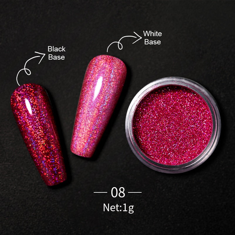 1Box Nail Mirror Glitter Powder Metallic Colorful Dust Metal Effect Nail Glitter Gold Nail Art UV Gel Polish Chrome Flakes Dust