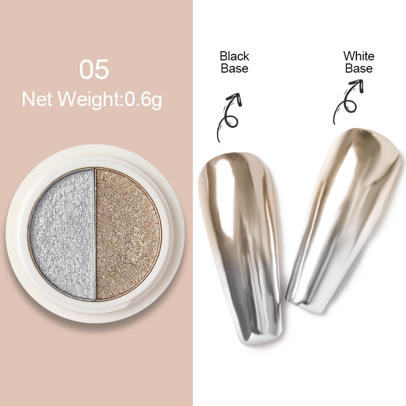 1Box Nail Mirror Glitter Powder Metallic Colorful Dust Metal Effect Nail Glitter Gold Nail Art UV Gel Polish Chrome Flakes Dust