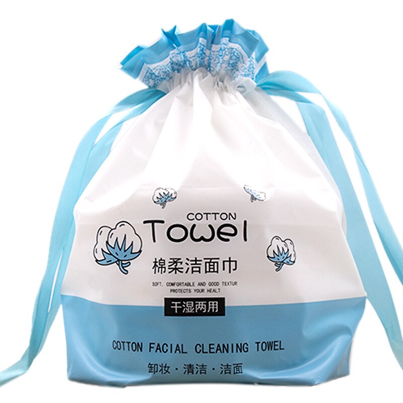 TECHOME Disposable Face Towels Bathroom Cotton Facial Tissue Makeup Remover Wipes Dry Wet Skincare Roll Paper Multi Choices 1Bag