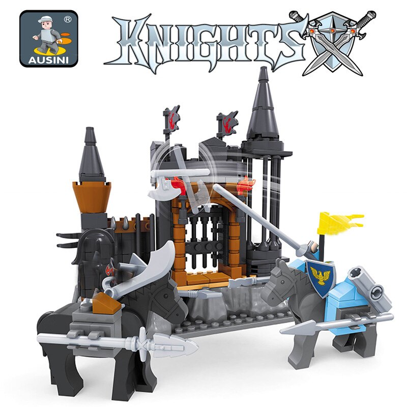 Medieval knight castle victories royal tower brick horse princess kingdoms military sets building blocks toys birthday gifts