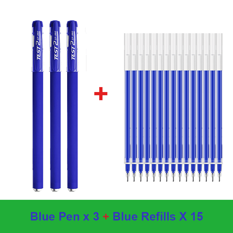 30PCS Gel Pen Set School supplies Black Blue Red ink Color 0.5mm Ballpoint pen Kawaii pen Students School Office Stationery