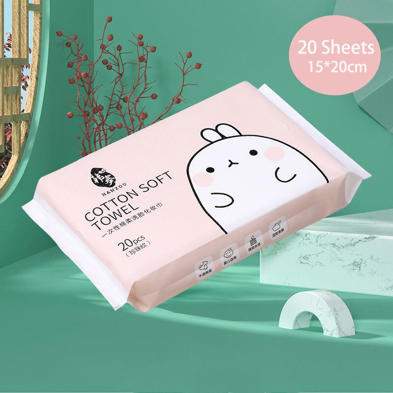 100 Count Disposable Face Towel Cotton Tissue Soft Thick Dry Wipe Reusable Makeup Remover Pads Facial Cleansing Tissue
