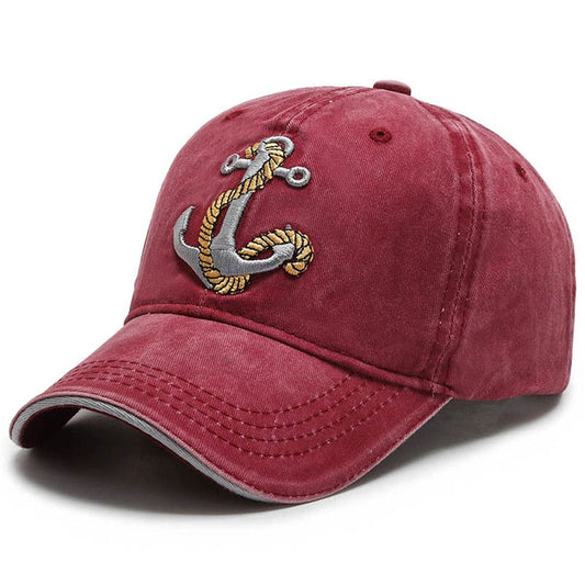 Men&#39;s Ship Anchor Wash Embroidered Baseball Caps For Women Hats Retro Leisure Trucker Duck Tongue Cap Male Outdoor Sunscreen Hat