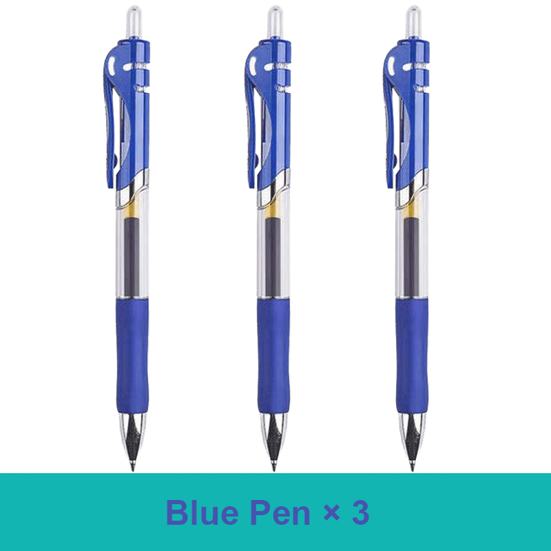 30PCS Gel Pen Set School supplies Black Blue Red ink Color 0.5mm Ballpoint pen Kawaii pen Students School Office Stationery