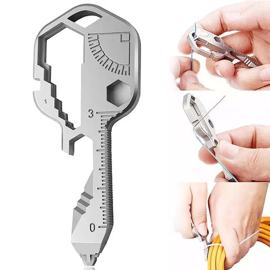 24 In 1 Stainless  Steel Multifunction Mini Key Chain Outdoor Portable Tools Creative Bottle Opener Wrench For Gifts Wholesale