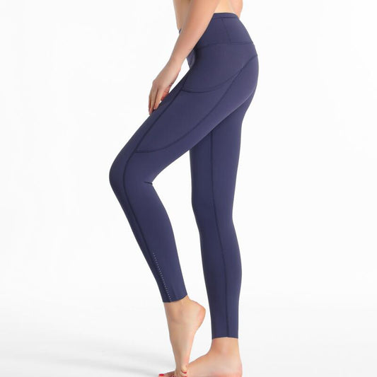 2022 Workout Gym Sport Suits Women Pocket High Waist Sports Tight Leggings 4-way Stretch Fabric 7/8 pant size XS-XL