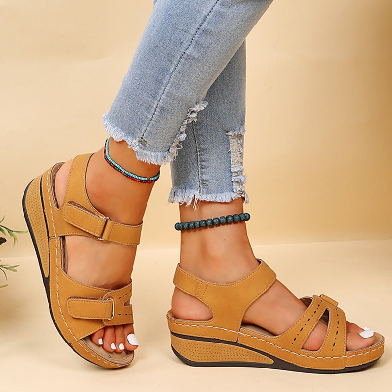 2023 New Sandals Shoes Women Soft Women&#39;s Sandals Slip On Open Toe Walking Shoes Slipper Party Footwear Female Zapatillas Muje