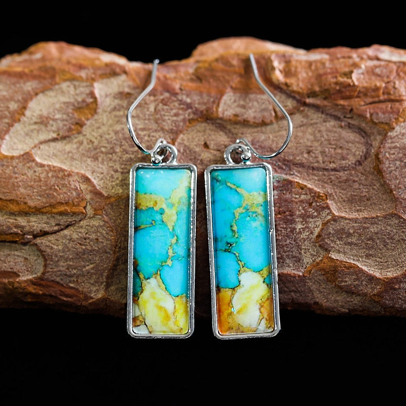 Vintage Ethnic Flower Drop Hanging Earring for Women Tredn Fashion Lovely Ear Pendant Dangle Earrings Jewelry Accessories