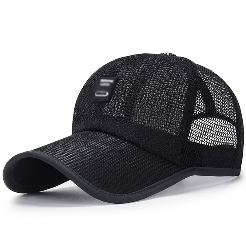 Men&#39;s Mesh Baseball Cap Breathable Summer Caps Dad Hat Outdoor Fishing Hats Bone Gorras Snapback Trucker Cap Sunscreen Visor Hat