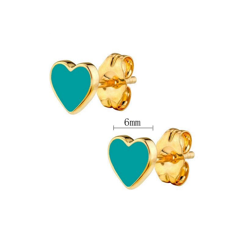 2022 Trend Blue Turquoises Series Hoop Earrings 925 Sterling Silver Ear Needle Small Earrings For Women Delicate Jewelry Pendant