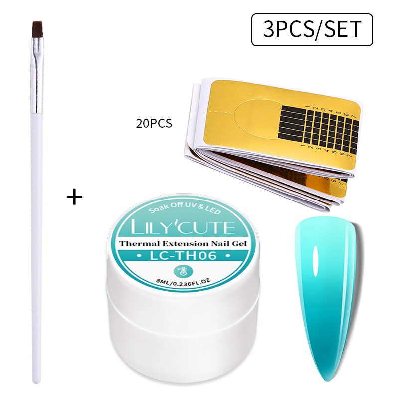 LILYCUTE 5ml Quick Extension Gel Construct Hard Gel Semi Permanent UV LED UV Gel Nail Art Design Faux Ongles Nails Accesorios