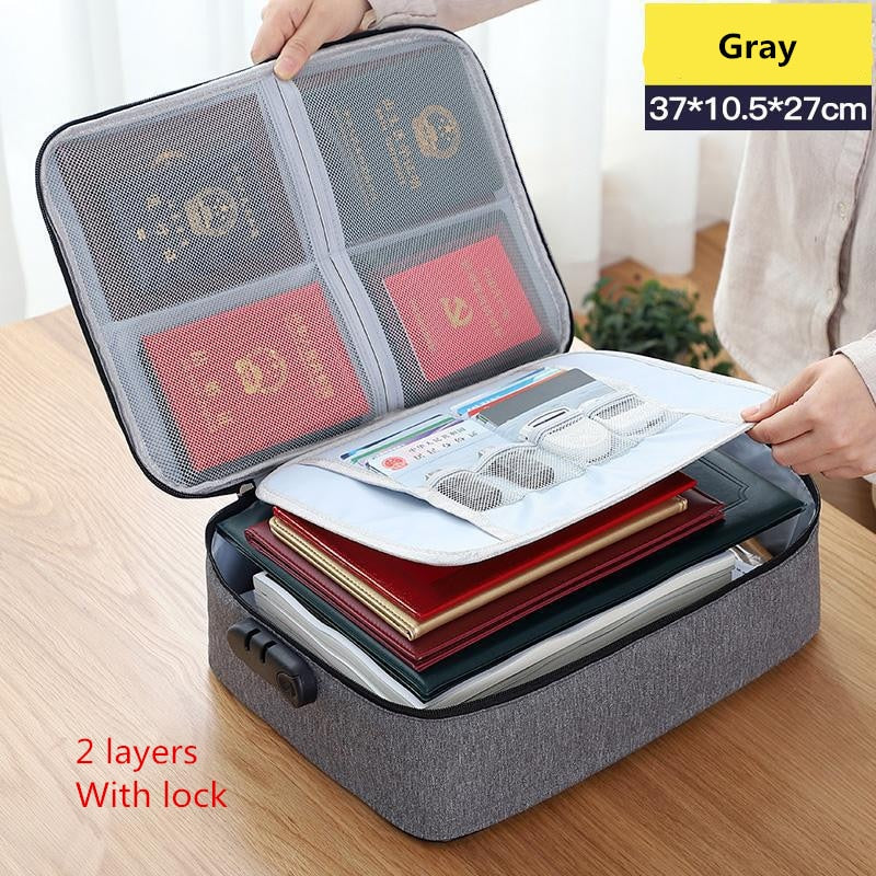 Document Storage Bag Organizer Desk Stationery Women Travel Files Card Folder Holder Tool Case Handbag Home Office Accessories