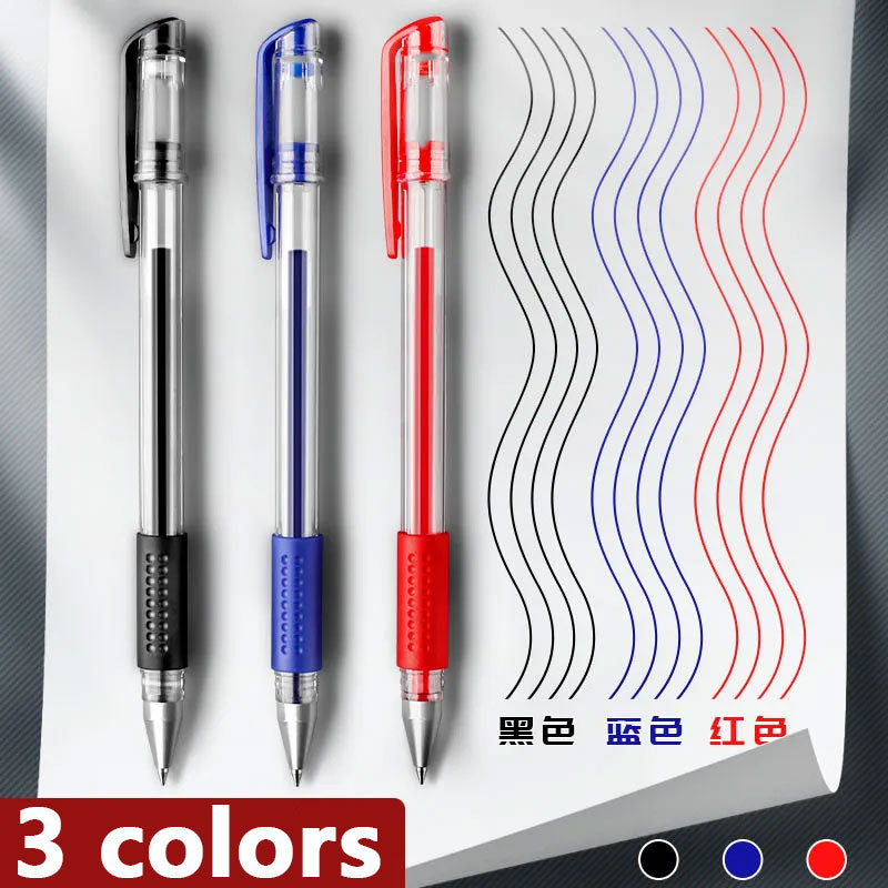 30PCS Gel Pen Set School supplies Black Blue Red ink Color 0.5mm Ballpoint pen Kawaii pen Students School Office Stationery