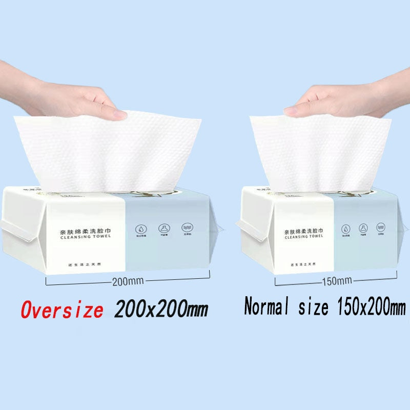 100PCS Disposable Face Towel 100%Cotton Makeup Wipes Tissue Soft Facial Cleansing Wet And Dry High Quality Reusable Pearl Cotton