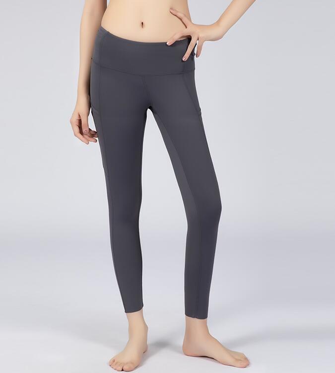 2022 Workout Gym Sport Suits Women Pocket High Waist Sports Tight Leggings 4-way Stretch Fabric 7/8 pant size XS-XL