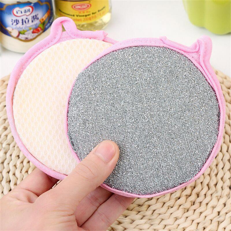 5Pcs Double Side Dishwashing Sponge Dish Washing Brush Pan Pot Dish Wash Sponges Household Cleaning Kitchen Tools