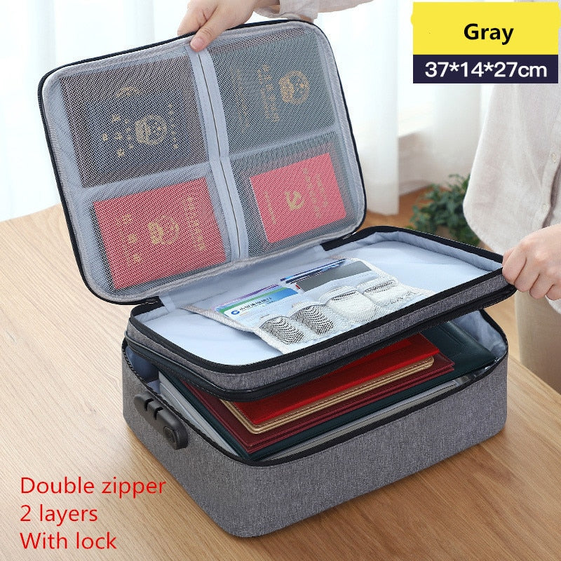 Document Storage Bag Organizer Desk Stationery Women Travel Files Card Folder Holder Tool Case Handbag Home Office Accessories