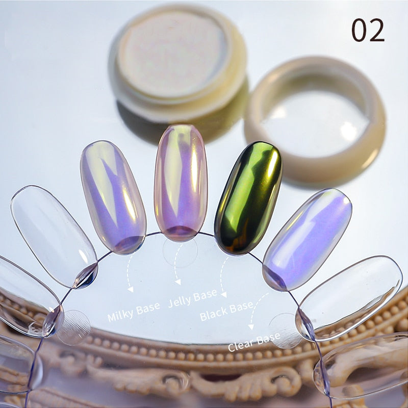 1Box Nail Mirror Glitter Powder Metallic Colorful Dust Metal Effect Nail Glitter Gold Nail Art UV Gel Polish Chrome Flakes Dust