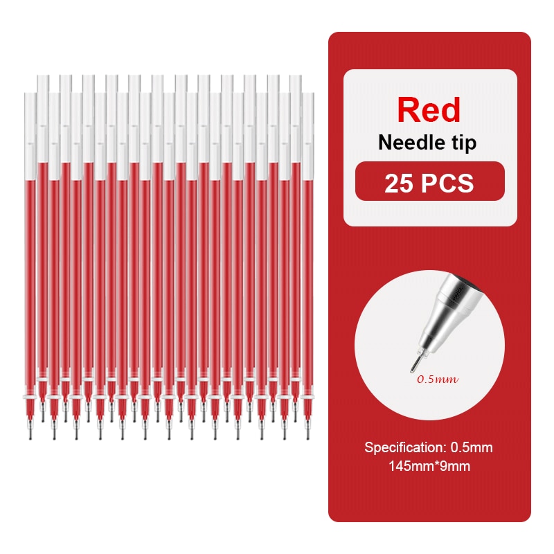 30PCS Gel Pen Set School supplies Black Blue Red ink Color 0.5mm Ballpoint pen Kawaii pen Students School Office Stationery