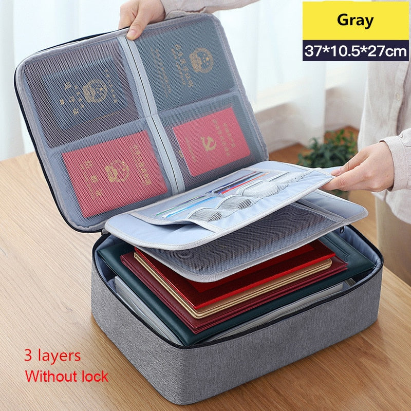 Document Storage Bag Organizer Desk Stationery Women Travel Files Card Folder Holder Tool Case Handbag Home Office Accessories