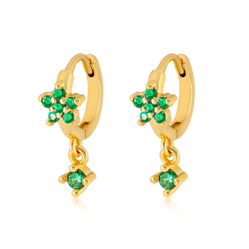 925 Sterling Silver Ear Needle Butterfly Hoop Earrings Colorful Crystal Animal Pendant Earrings for Women Party Fashion Jewelry