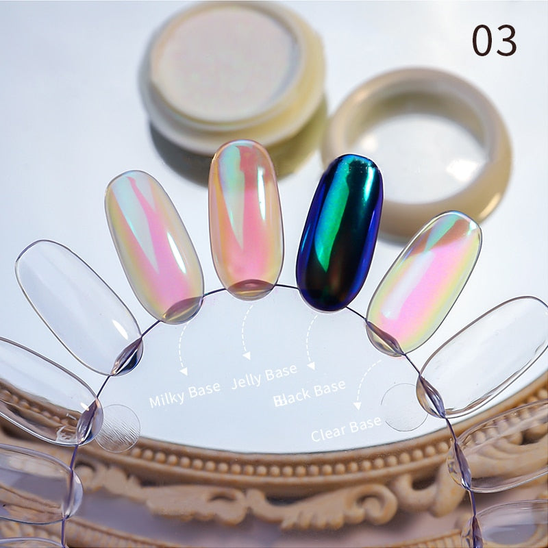 1Box Nail Mirror Glitter Powder Metallic Colorful Dust Metal Effect Nail Glitter Gold Nail Art UV Gel Polish Chrome Flakes Dust