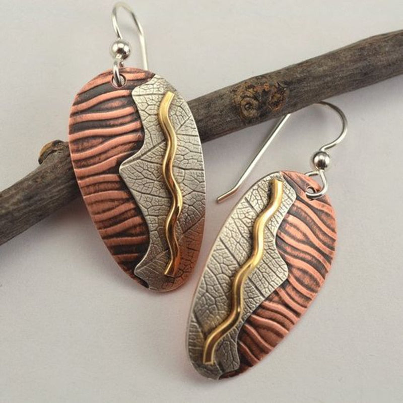 Vintage Ethnic Flower Drop Hanging Earring for Women Tredn Fashion Lovely Ear Pendant Dangle Earrings Jewelry Accessories