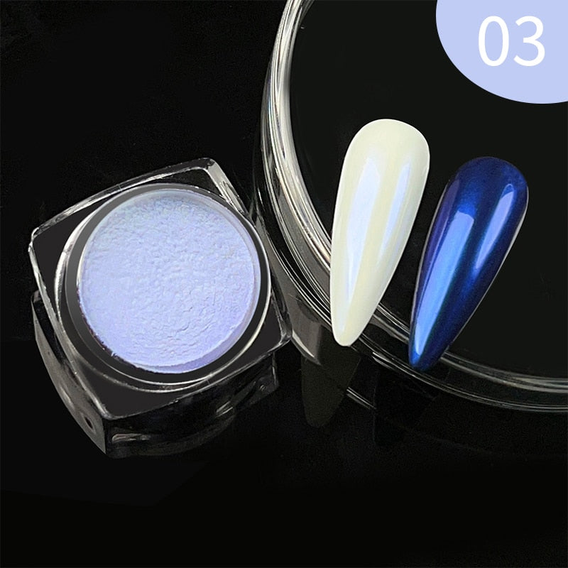 1Box Nail Mirror Glitter Powder Metallic Colorful Dust Metal Effect Nail Glitter Gold Nail Art UV Gel Polish Chrome Flakes Dust
