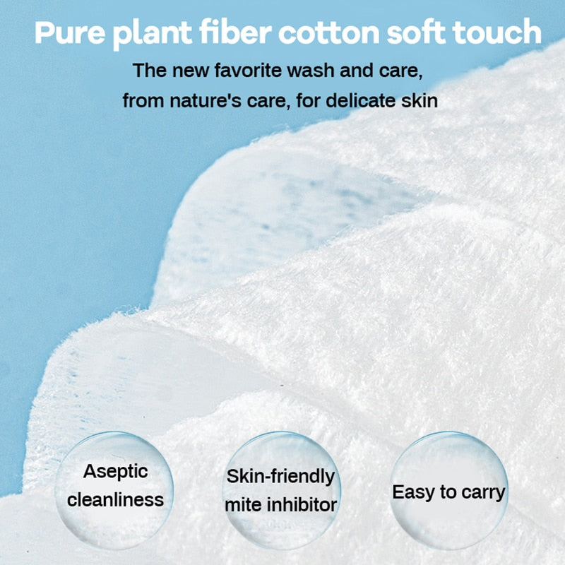 100PCS Disposable Face Towel 100%Cotton Makeup Wipes Tissue Soft Facial Cleansing Wet And Dry High Quality Reusable Pearl Cotton