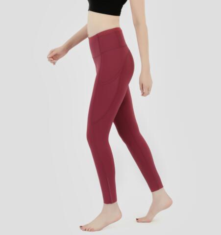 2022 Workout Gym Sport Suits Women Pocket High Waist Sports Tight Leggings 4-way Stretch Fabric 7/8 pant size XS-XL