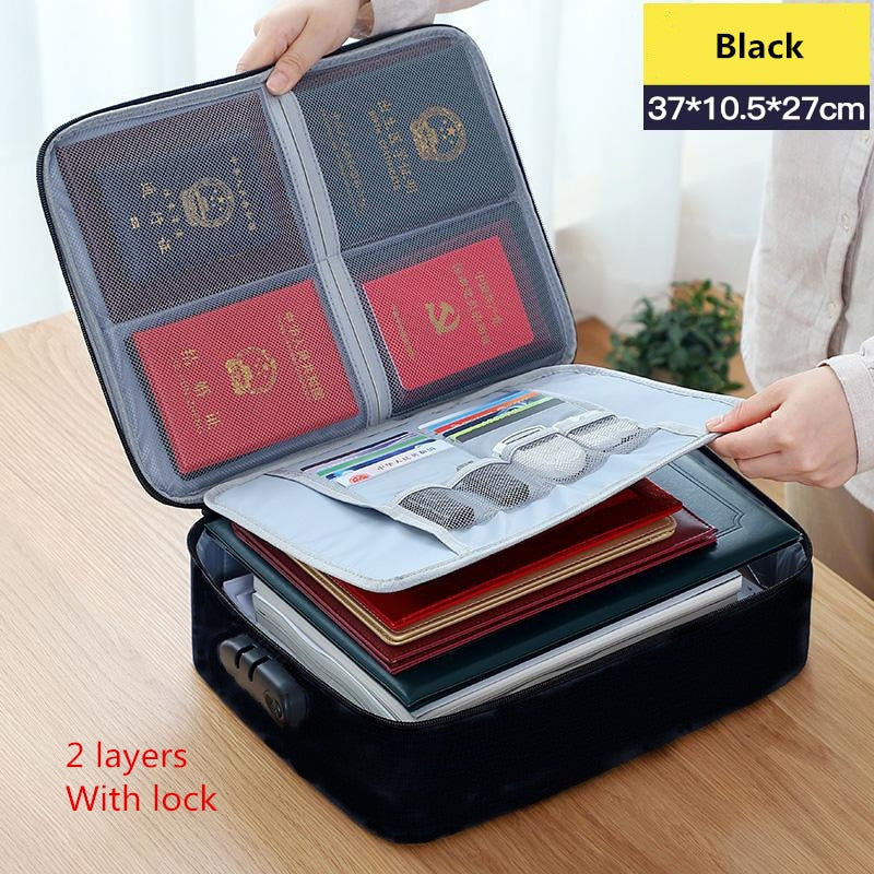 Document Storage Bag Organizer Desk Stationery Women Travel Files Card Folder Holder Tool Case Handbag Home Office Accessories