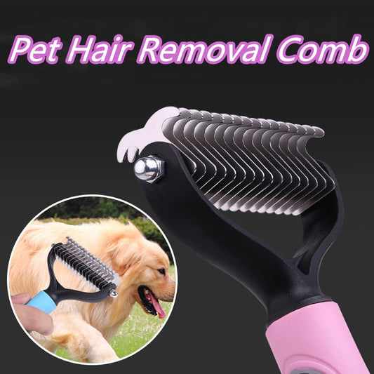 2022 yeni epilasyon tarak köpekler kedi Detangler kürk kırpma Dematting fırça tımar aracı için mat uzun saç kıvırcık Pet