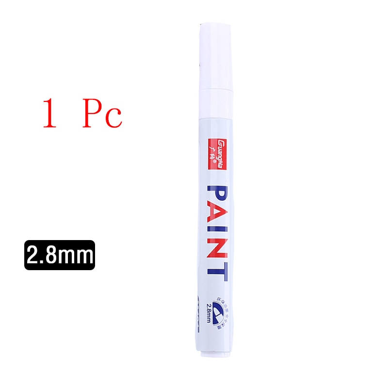 White Marker Pens set 2.0mm Oily Waterproof White Gel Pen DIY Graffiti Sketching Marker Stationery Writing School Supplies brush