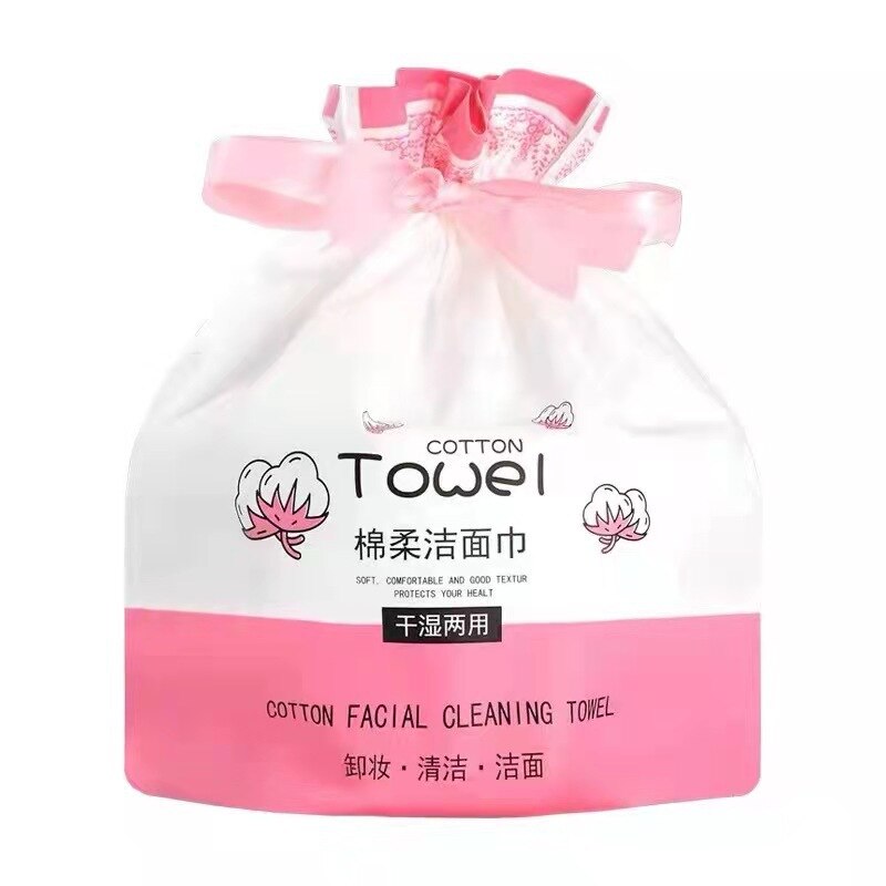 TECHOME Disposable Face Towels Bathroom Cotton Facial Tissue Makeup Remover Wipes Dry Wet Skincare Roll Paper Multi Choices 1Bag