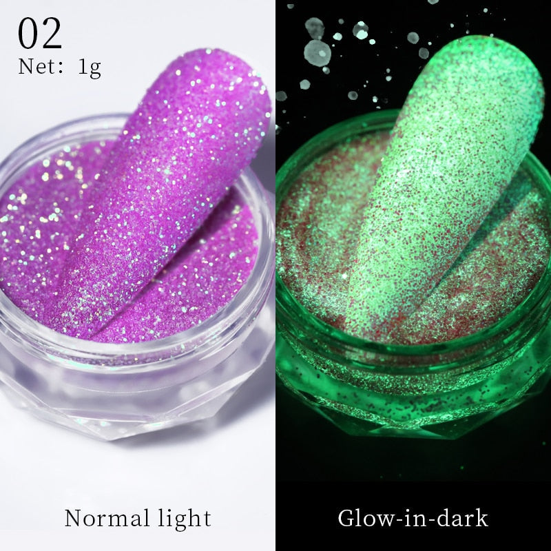 1Box Nail Mirror Glitter Powder Metallic Colorful Dust Metal Effect Nail Glitter Gold Nail Art UV Gel Polish Chrome Flakes Dust