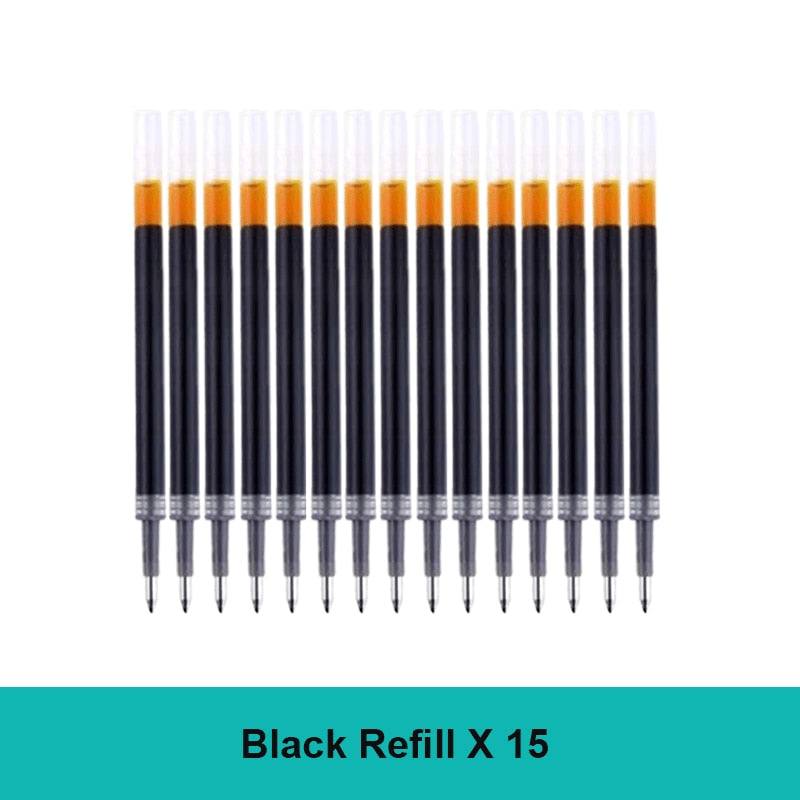 30PCS Gel Pen Set School supplies Black Blue Red ink Color 0.5mm Ballpoint pen Kawaii pen Students School Office Stationery
