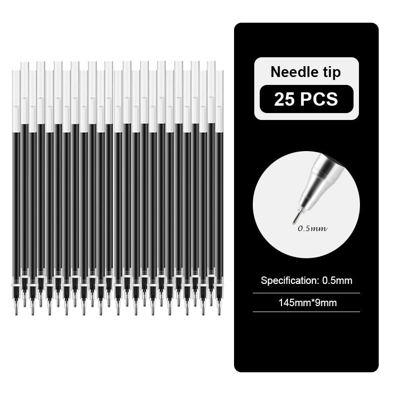30PCS Gel Pen Set School supplies Black Blue Red ink Color 0.5mm Ballpoint pen Kawaii pen Students School Office Stationery