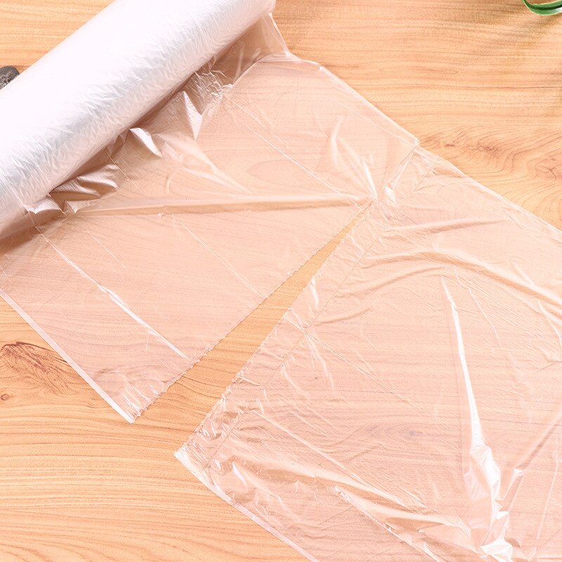 1 Roll 50Pcs Plastic Bags Disposable Wrap Kitchen Fresh Keeping Heat Sealer Food Saver Vacuum Fruit Storage Package Saran Wrap