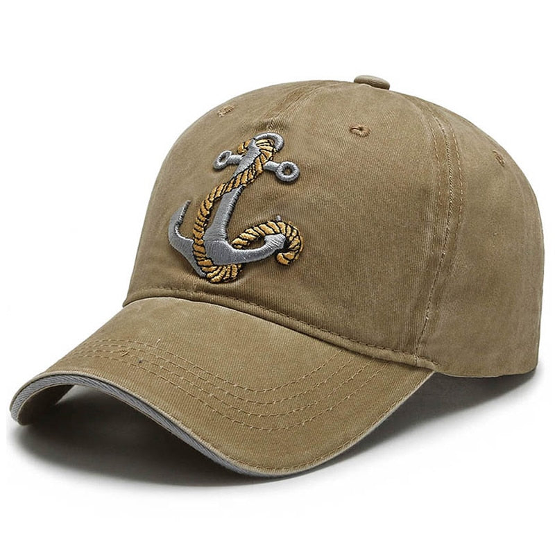 Men&#39;s Ship Anchor Wash Embroidered Baseball Caps For Women Hats Retro Leisure Trucker Duck Tongue Cap Male Outdoor Sunscreen Hat