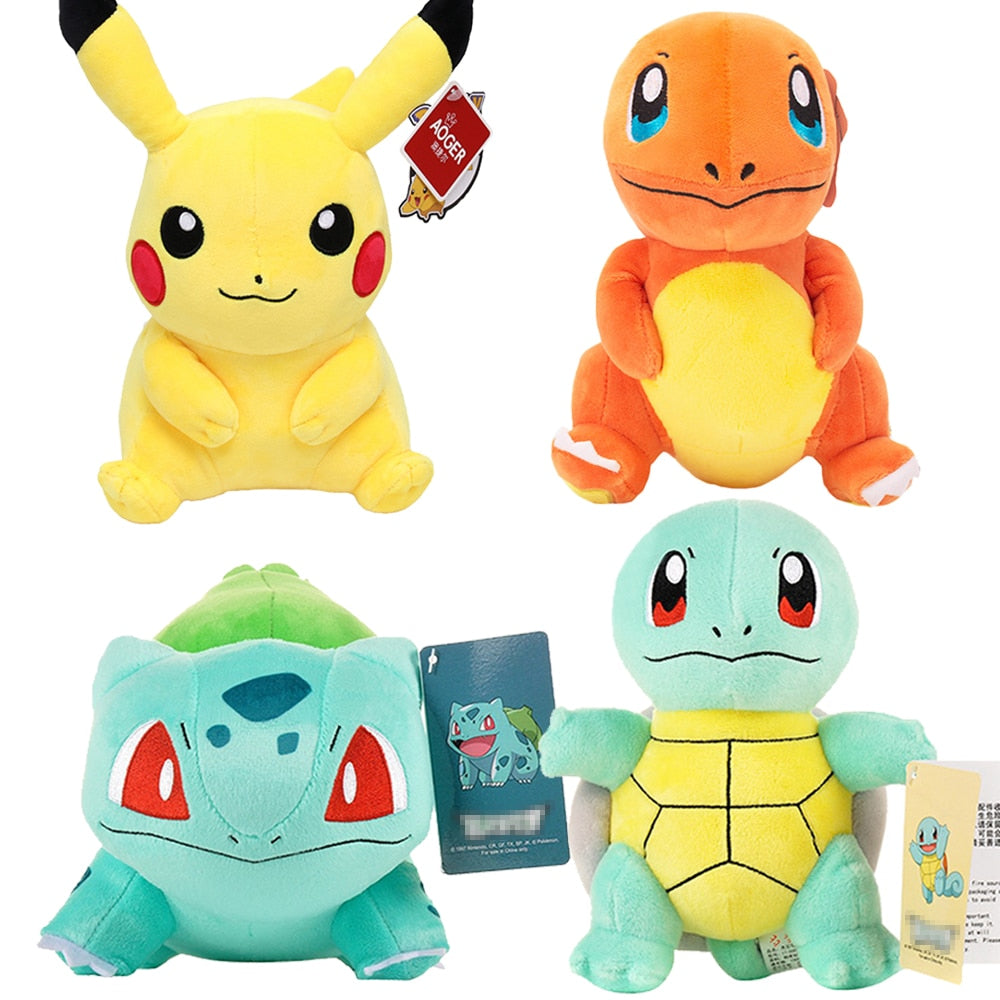 40 Styles Pokemon Plush Charmander Squirtle Pikachu Plush Bulbasaur Anime Stuffed Animal Toy Peluche Pokemon Doll Gift for Kid