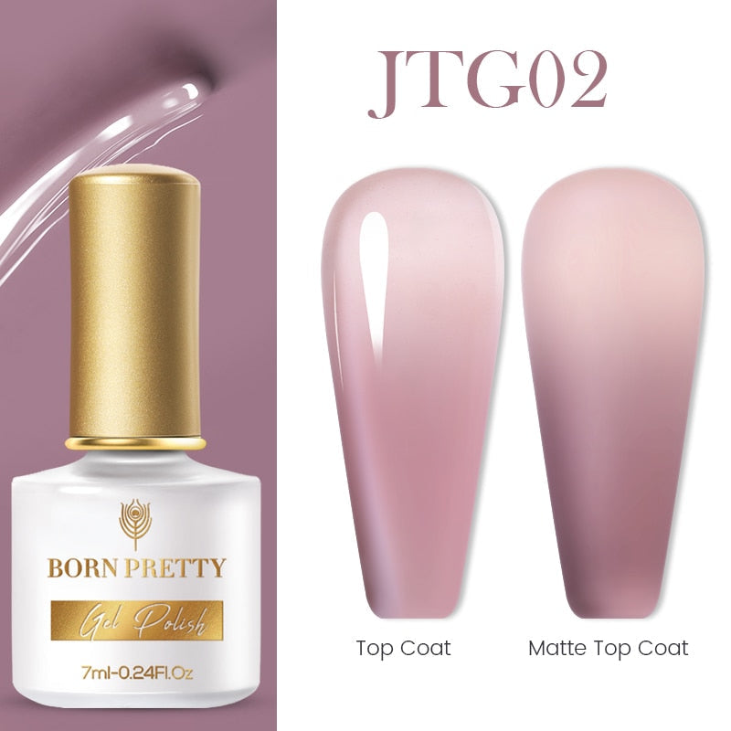 BORN PRETTY Milky Pink Quick Extension Gel Nail Polish Rubber Base Gel Camouflage Color Coat Semi Permanent Nails Art Gels 7ml
