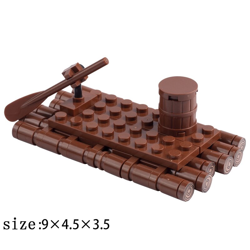 Medieval Castle Wall Model Building Blocks Ancient Military Siege Weapons Tent Watchtower Chariot Bonfire Carriage Bricks Toys