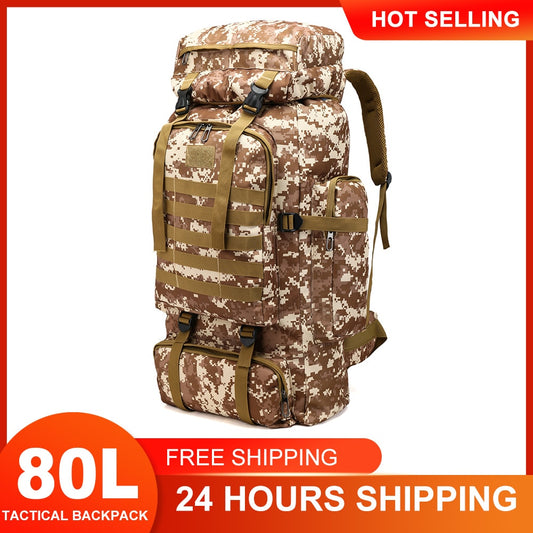 Mochila 50l-80L Large Capacity Tactical Backpack Comfortable Hiking Trekking Fishing Camping  Hunting Bag Outdoor Climbing Bag