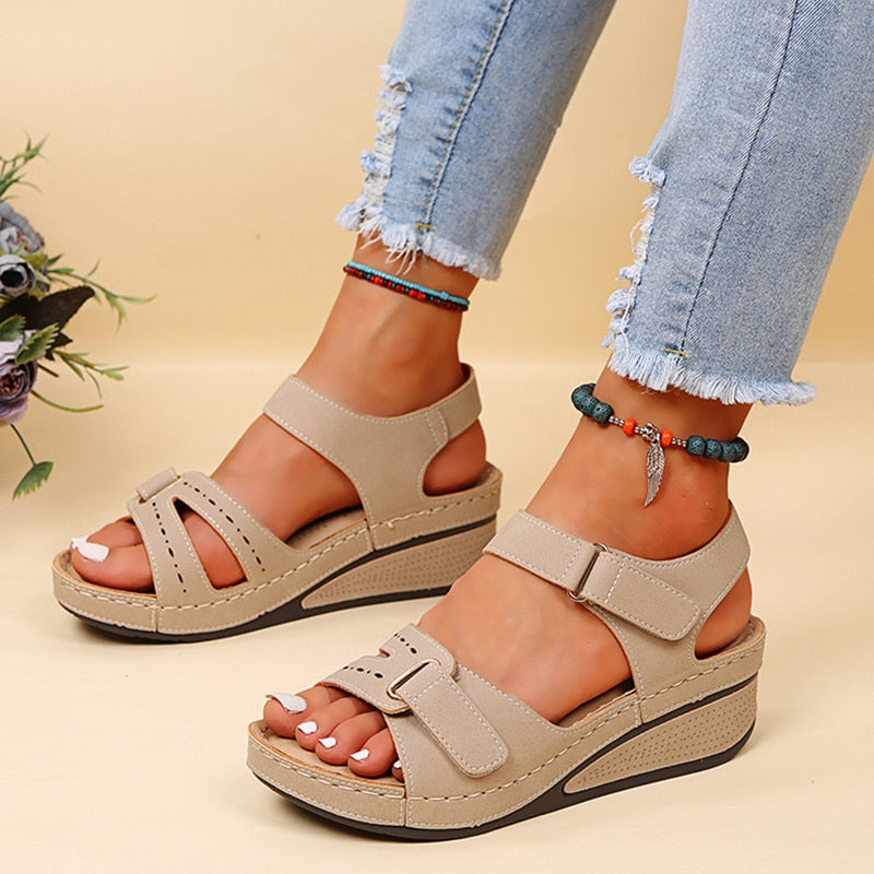 2023 New Sandals Shoes Women Soft Women&#39;s Sandals Slip On Open Toe Walking Shoes Slipper Party Footwear Female Zapatillas Muje