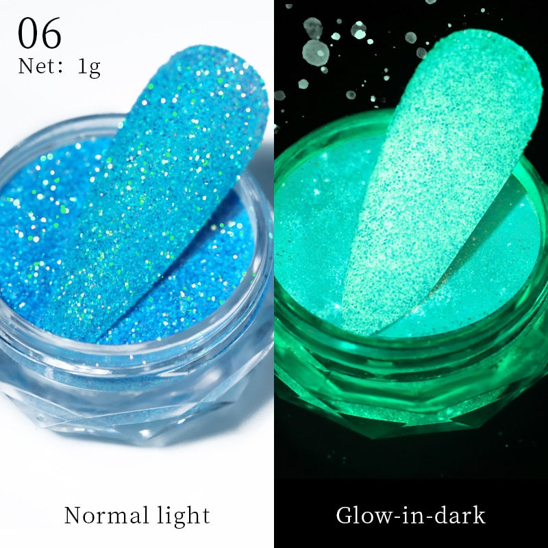 1Box Nail Mirror Glitter Powder Metallic Colorful Dust Metal Effect Nail Glitter Gold Nail Art UV Gel Polish Chrome Flakes Dust