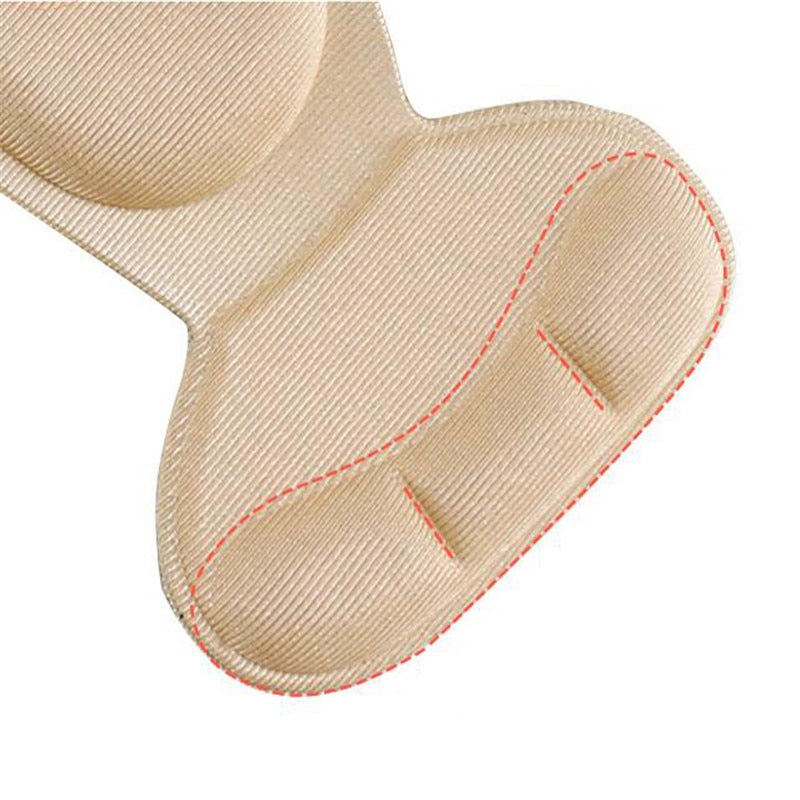 1 Pair 7D Comfort Breathable Women&#39;s Fashion Insoles Massage High-heeled Shoes Insoles Anti-slip Heel Post Back Cushion Pads