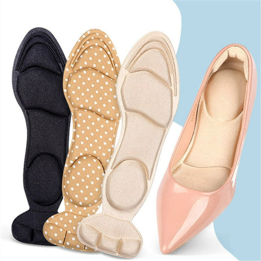 1 Pair 7D Comfort Breathable Women&#39;s Fashion Insoles Massage High-heeled Shoes Insoles Anti-slip Heel Post Back Cushion Pads