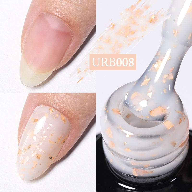 UR SUGAR 7ml Gold Glitter Gel Nail Polish Platinum Shining Mineral Sequins Soak Off UV LED Gel Nail Semi Permanent Manicure